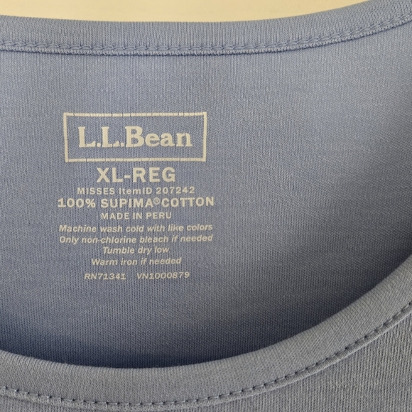 LL Bean Supima Tee Shirt. XL. - Picture 3 of 5